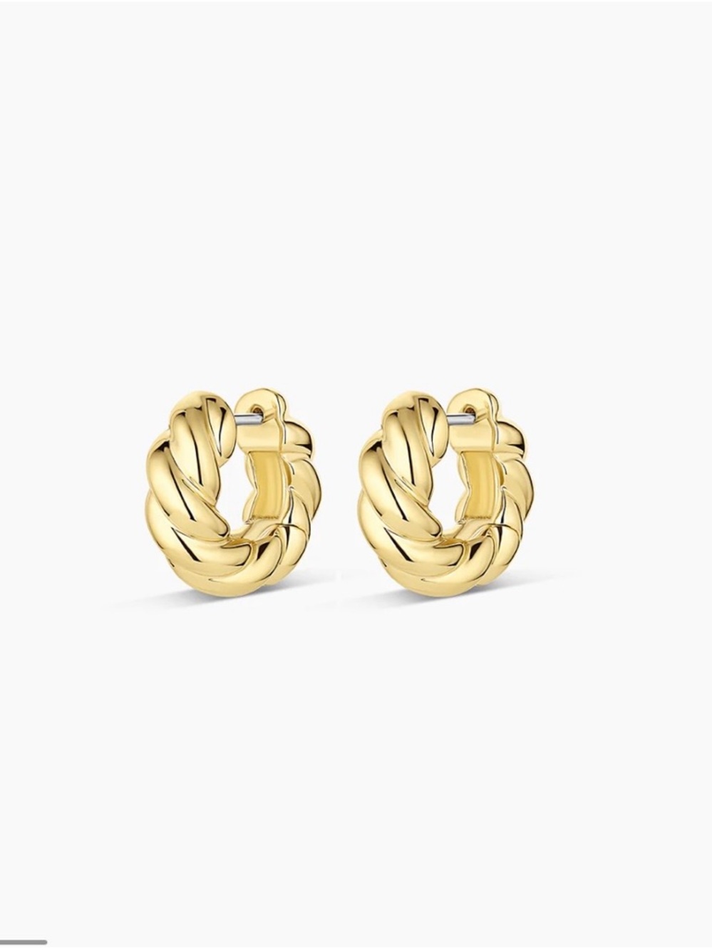 Gorjana Twisted Gold Hoop Earrings